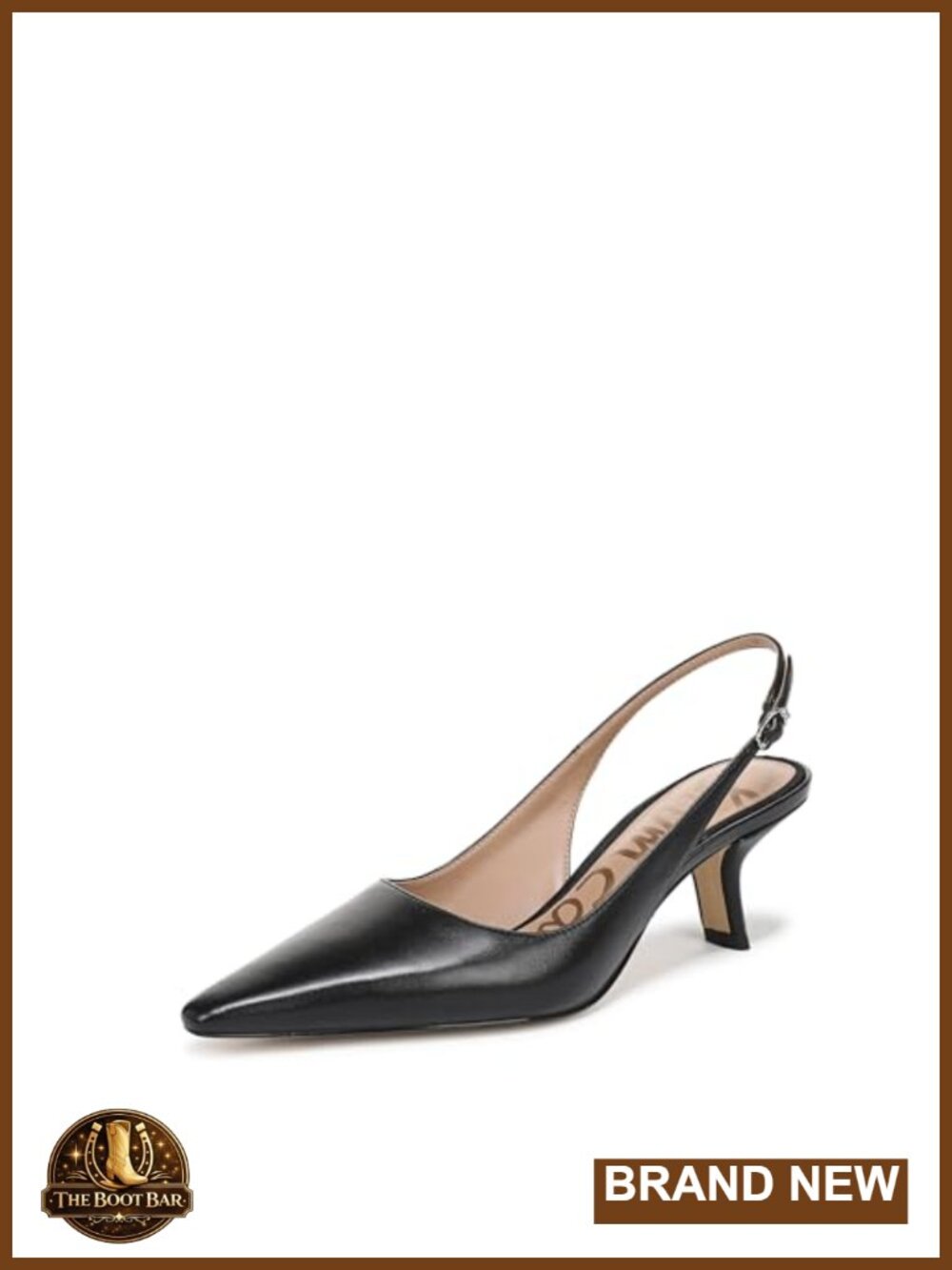 Sam Edelman Bianka Slingback Kitten Heel Pumps Leather Women's Shoes